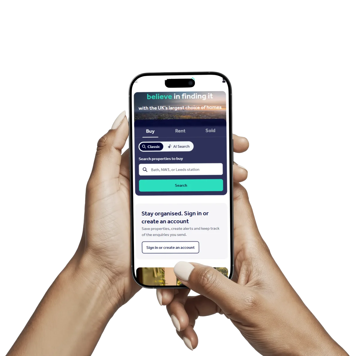 Rightmove property search web platform